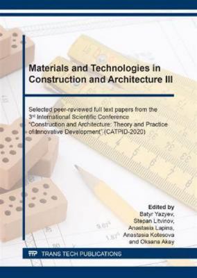 Paperback Materials and Technologies in Construction and Architecture III Book