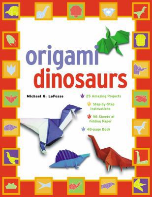 Origami Dinosaurs [With Book and Folding Paper] 0804835837 Book Cover