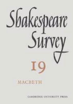Shakespeare Survey: Volume 19, Macbeth (Shakesp... 0521064325 Book Cover