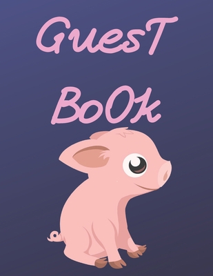 Guest Book pig: color pigCover, Rustic Guest book For Wedding, for baby shower,for graduation,for birthday party,for house warming,for retirement,with ... cover,pig lover ,cute pig,celebration party