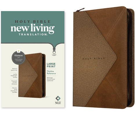 NLT Large Print Thinline Reference Zipper Bible... [Large Print] 1496466241 Book Cover