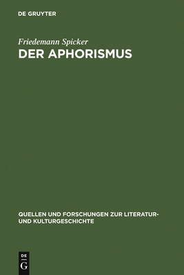 Der Aphorismus [German] 3110151375 Book Cover