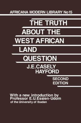 Truth About the West African Land Question 041576078X Book Cover