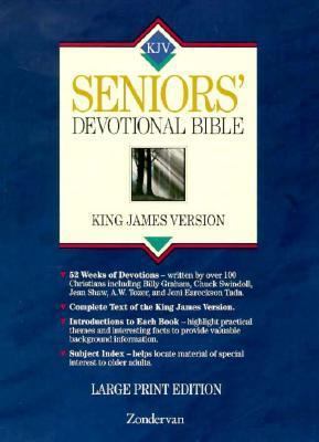 King James Version Seniors Devotional Bible: Bu... [Large Print] 031092118X Book Cover