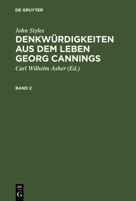 Denkwürdigkeiten aus dem Leben Georg Cannings [German] 3111066878 Book Cover