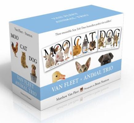 Hardcover Van Fleet Animal Trio (Boxed Set): Moo; Cat; Dog Book