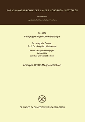 Amorphe SmCo-Magnetschichten [German] 3531030043 Book Cover