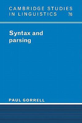 Syntax and Parsing 0521452821 Book Cover