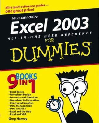 Excel 2003 All-In-One Desk Reference for Dummies B007YWHSJ8 Book Cover