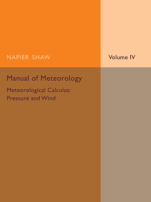 Manual of Meteorology 110747549X Book Cover