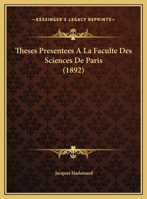 Theses Presentees A La Faculte Des Sciences De ... [French] 1169691617 Book Cover