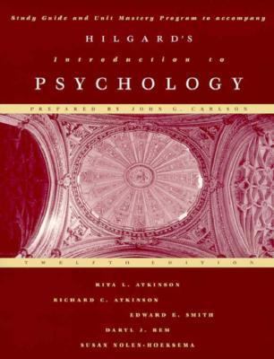 Introduction to Psychology: Study Guide 0155030744 Book Cover