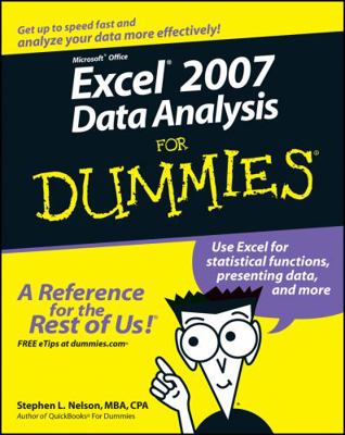 Excel 2007 Data Analysis for Dummies 047004599X Book Cover