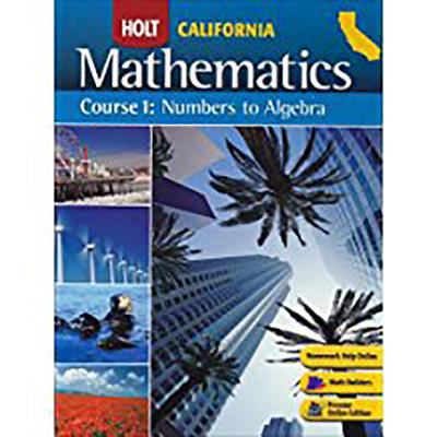 Holt Mathematics: Student Edition Course 1 2008 0030923158 Book Cover