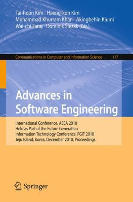 Advances in Software Engineering 3642175775 Book Cover