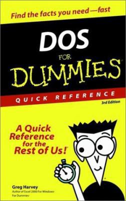DOS For Dummies Quick Reference 0764503685 Book Cover