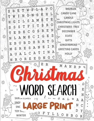 Christmas Word Search Large Print: Word Search ... [Large Print] 1709706945 Book Cover