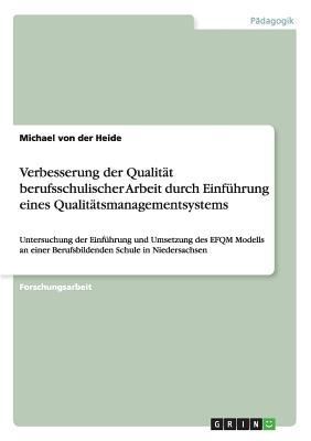 Verbesserung der Qualität berufsschulischer Arb... [German] 3668074151 Book Cover