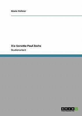 Die Sonette Paul Zechs [German] 3640431804 Book Cover