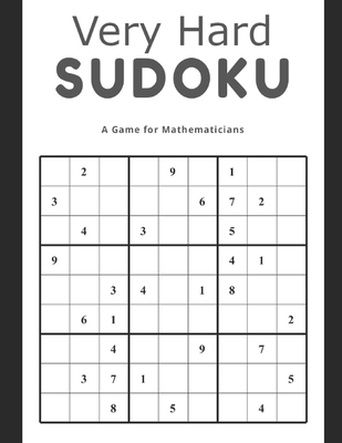 Very Hard Sudoku B08TZBTN77 Book Cover