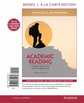 Academic Reading: College Major and Career Appl... 0321851234 Book Cover