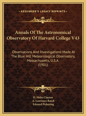 Annals Of The Astronomical Observatory Of Harva... 1169749496 Book Cover