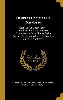 Oeuvres Choisies De Mirabeau: Essai Sur Le Desp... [French] 0270927328 Book Cover