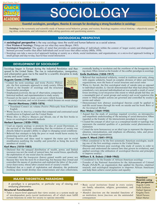 Sociology: Quickstudy Laminated Reference Guide 1423224353 Book Cover