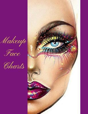 Makeup Face Charts : A Professional Cute Blank Paper Practice Face Chart for Makeup Artists