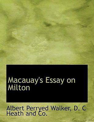 Macauay's Essay on Milton 1140592793 Book Cover