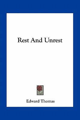 Rest And Unrest 116376941X Book Cover