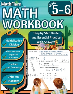 MathFlare - Math Workbook 5th and 6th Grade: Ma... B0D1TZ86G4 Book Cover