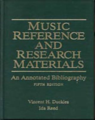 Music Reference and Research Materials: An Anno... 0028708210 Book Cover