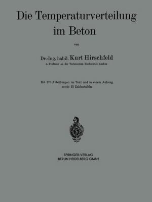 Die Temperaturverteilung Im Beton [German] 3642494404 Book Cover