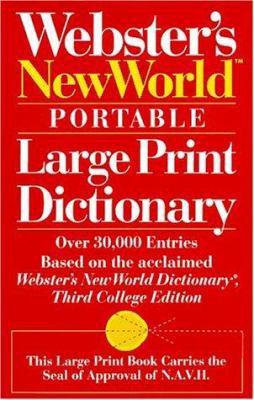 Webster's New World Portable Large Print Dictio... [Large Print] 067188350X Book Cover