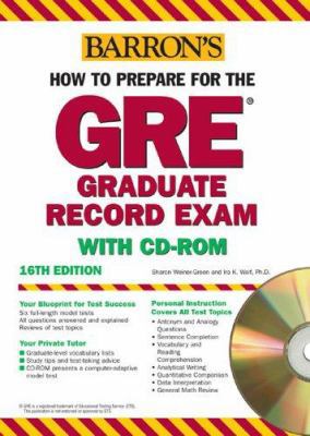 How to Prepare for the GRE [With CDROM] 0764178784 Book Cover