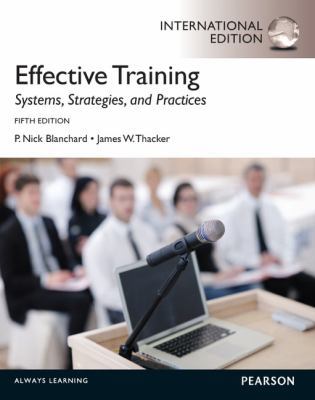 Effective Training International Edition [Paper... 0273768379 Book Cover