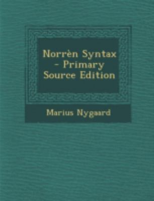 Norren Syntax - Primary Source Edition [Norwegian] 1293691674 Book Cover