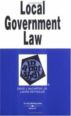 Local Government Law in a Nutshell 0314264892 Book Cover