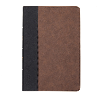CSB Large Print Thinline Bible, Black/Brown Lea... 1087774403 Book Cover