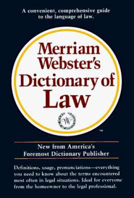 Merriam-Webster Dictionary of Law 0877796041 Book Cover