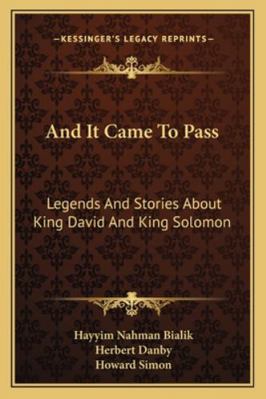 And It Came To Pass: Legends And Stories About ... 1163178063 Book Cover