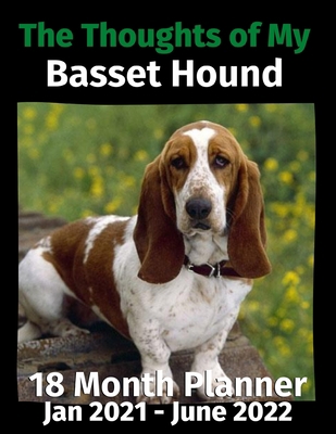 The Thoughts of My Basset Hound: 18 Month Plann... B08GVJ6GKW Book Cover