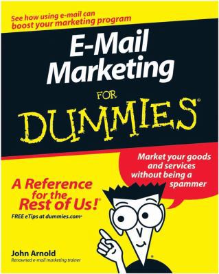 E-Mail Marketing For Dummies 0470190876 Book Cover