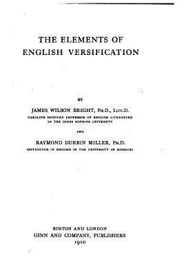 The Elements of English Versification 1533689547 Book Cover