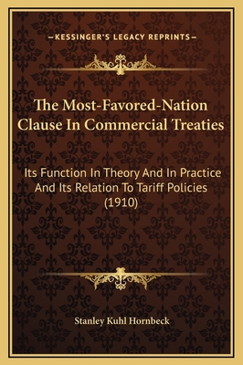 The Most-Favored-Nation Clause In Commercial Tr... 1169252923 Book Cover
