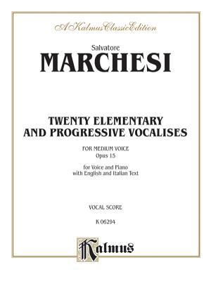 Twenty Elementary and Progressive Vocalises, Op... 076926445X Book Cover