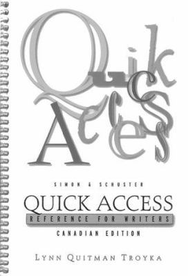 Quick Access: Reference for Writers 0130214922 Book Cover