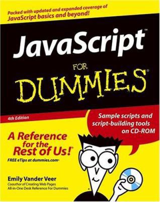 JavaScript For Dummies 0764576593 Book Cover