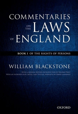 The Oxford Edition of Blackstone's: Commentarie... 0199600996 Book Cover